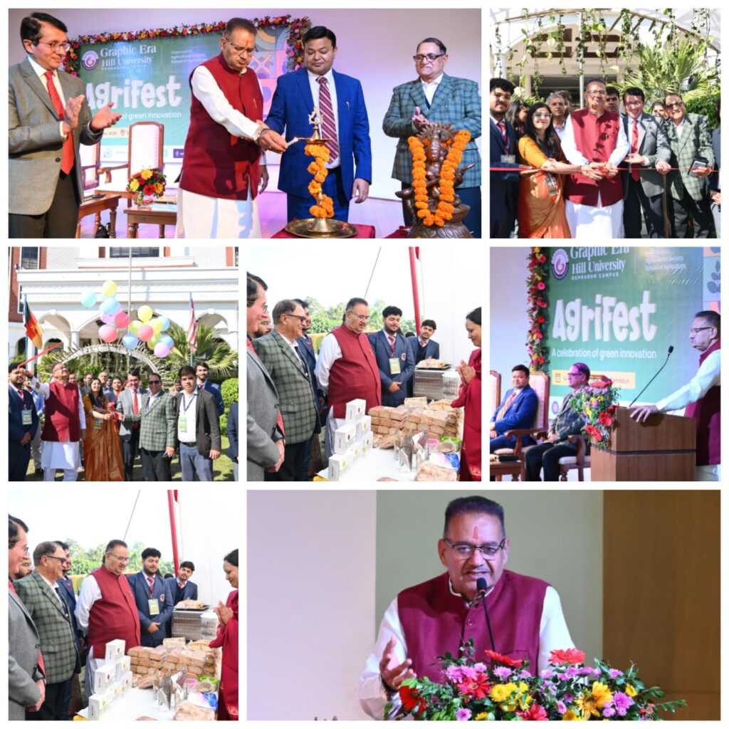 कृषि मंत्री जोशी ने ग्राफिक इरा हिल यूनिवर्सिटी में आयोजित दो दिवसीय वार्षिक कृषि महोत्सव – एग्रीफेस्ट 2025 का किया शुभारम्भ।