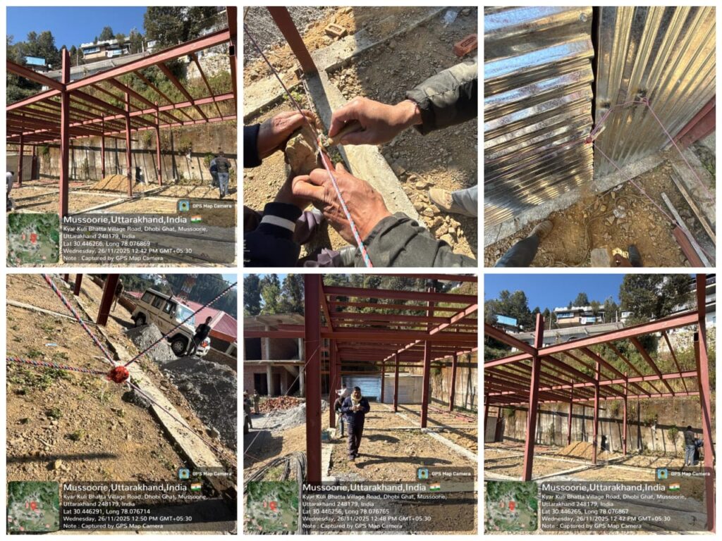 MDDA ने मसूरी झील में किया अवैध निर्माणधीन कार्य सील।