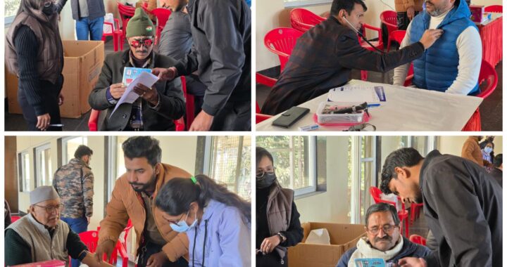 सदभावना, अग्रवाल महासभा, राधाकृष्ण मंदिर समिति स्वास्थ्य शिविर में 253 का परीक्षण किया।